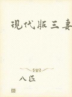 现代版三妻四妾