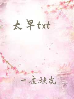 太早txt