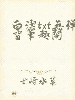 白洁txt无弹窗笔趣阁