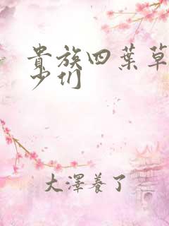 贵族四叶草的恶少们