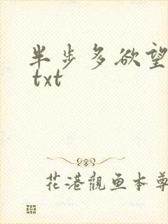 半步多欲望传说 txt