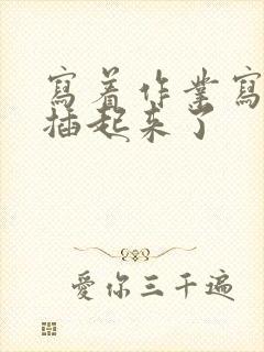 写着作业写着就插起来了