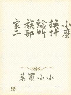 家族轮换小说第二部叫什么名字