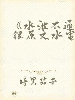 《水泄不通》金银原文水电工