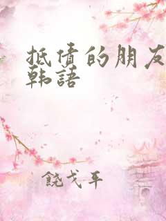 抵债的朋友麦子韩语