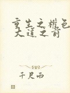 重生之权色巅峰 大道之前