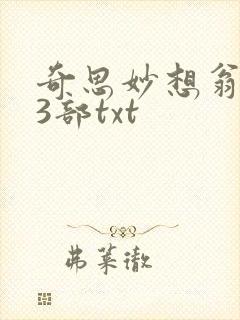 奇思妙想翁乱13部txt