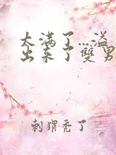 太满了...溢出来了双男动漫