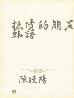 抵债的朋友麦子韩语