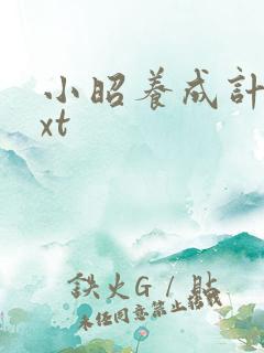 小昭养成计划txt