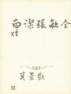白洁张敏全集txt