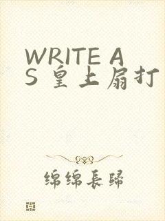 WRITE AS 皇上扇打