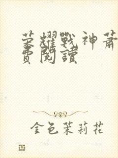 荣耀战神萧尘免费阅读