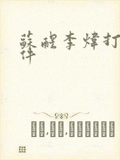 苏醒李炜打架事件