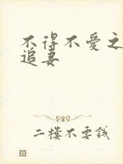 不得不爱之冷少追妻