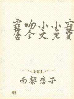 霸吻小小宠儿的唇全文免费阅读