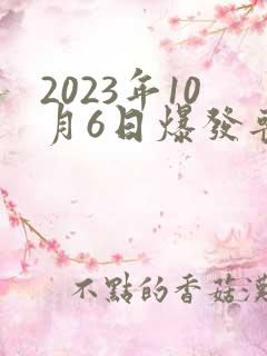 2023年10月6日爆发丧尸