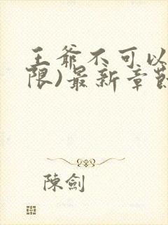 王爷不可以!(限)最新章节