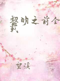 黎明之前全集下载