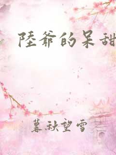 陆爷的呆甜萌妻