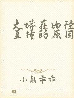 大蟒在内径横冲直撞的原因