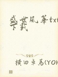 盛世风华txt下载