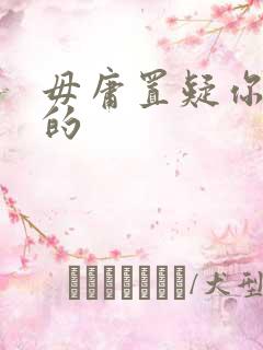 毋庸置疑你是我的