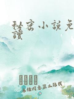 秘密小说免费阅读