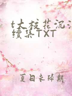 t大校花沉浮录续集TXT