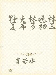 野火林晚林潮生夏布多初三边缘