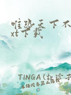 唯恐天下不乱txt下载