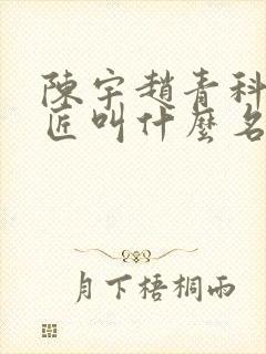 陈宇赵青科学巨匠叫什么名字