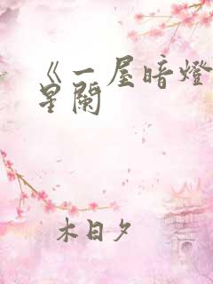 《一屋暗灯》宋星阑