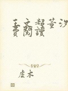 王文超董汐瑜免费阅读