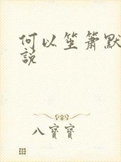 何以笙箫默 小说