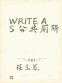 WRITE AS 公共厕所