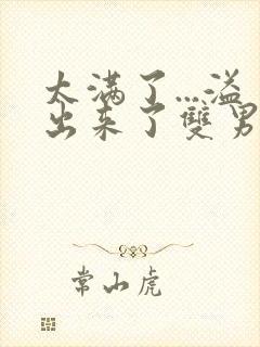 太满了...溢出来了双男动漫