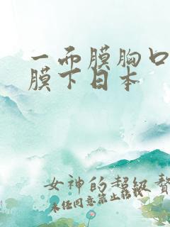 一面膜胸口一面膜下日本