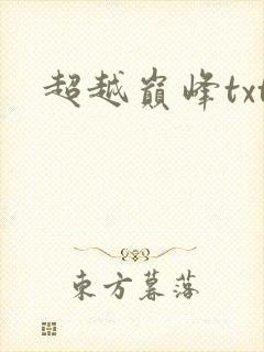 超越巅峰txt