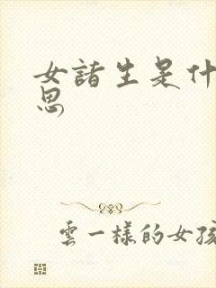 女诸生是什么意思