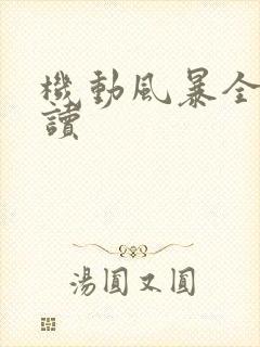 机动风暴全文阅读