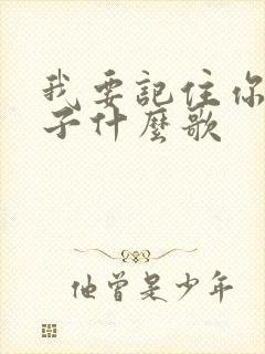 我要记住你的样子什么歌