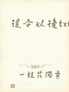 从今以后txt