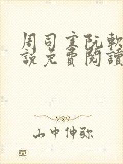 周司寒阮软的小说免费阅读