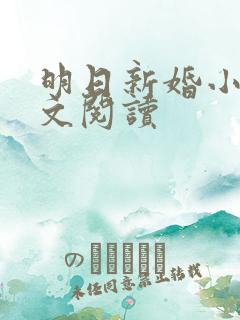明日新婚小说全文阅读