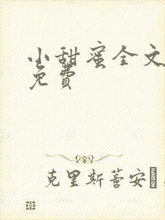 小甜蜜全文阅读免费