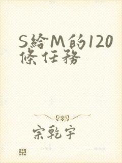 S给M的120条任务