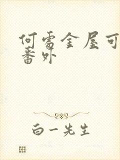 何处金屋可藏娇番外