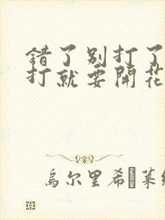 错了别打了 再打就要开花了