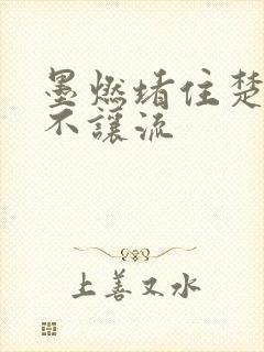墨燃堵住楚晚宁不让流